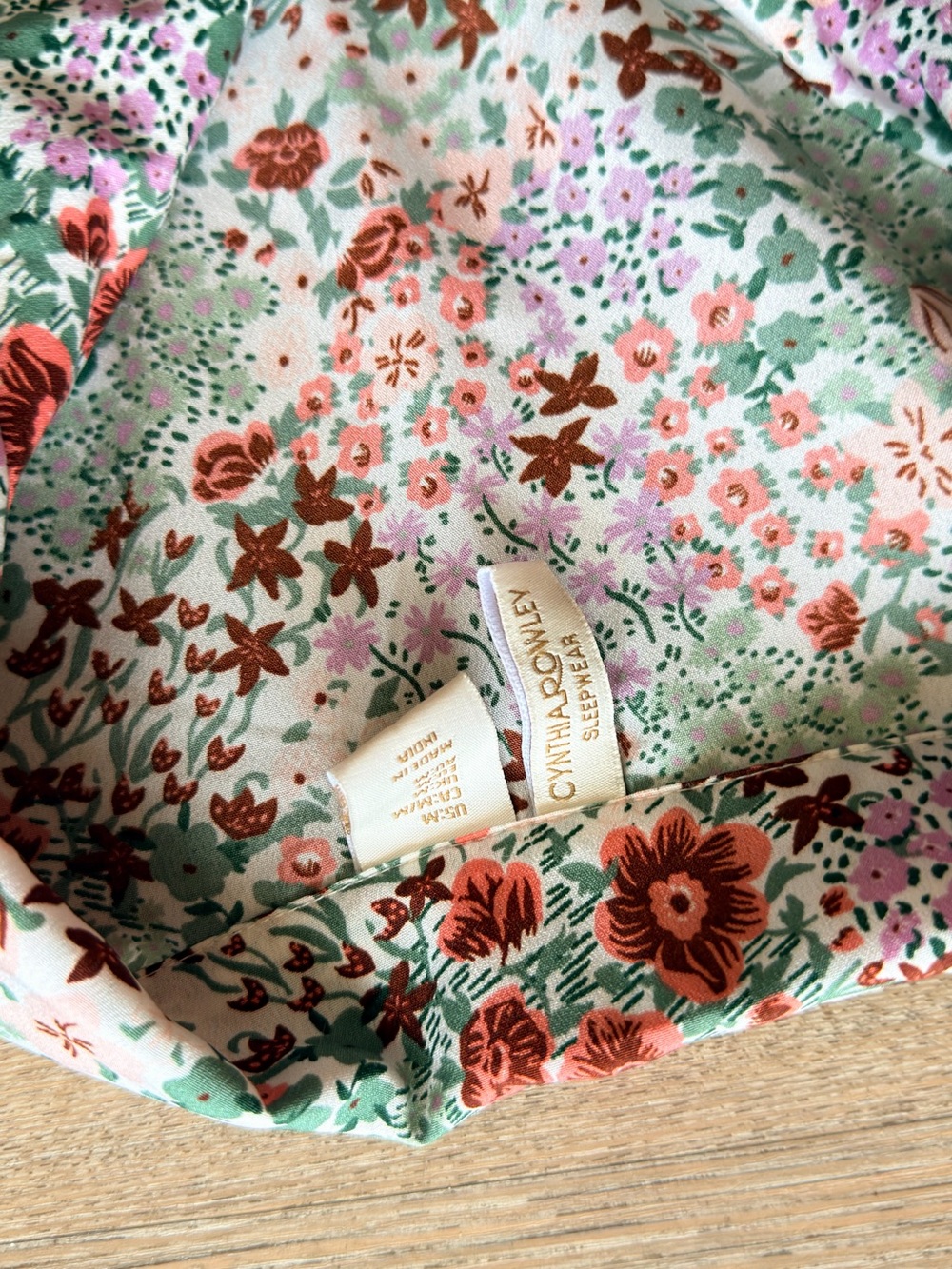 Cynthia Rowley Pink & Green Floral Short Pajama Set - Picture 5 of 5